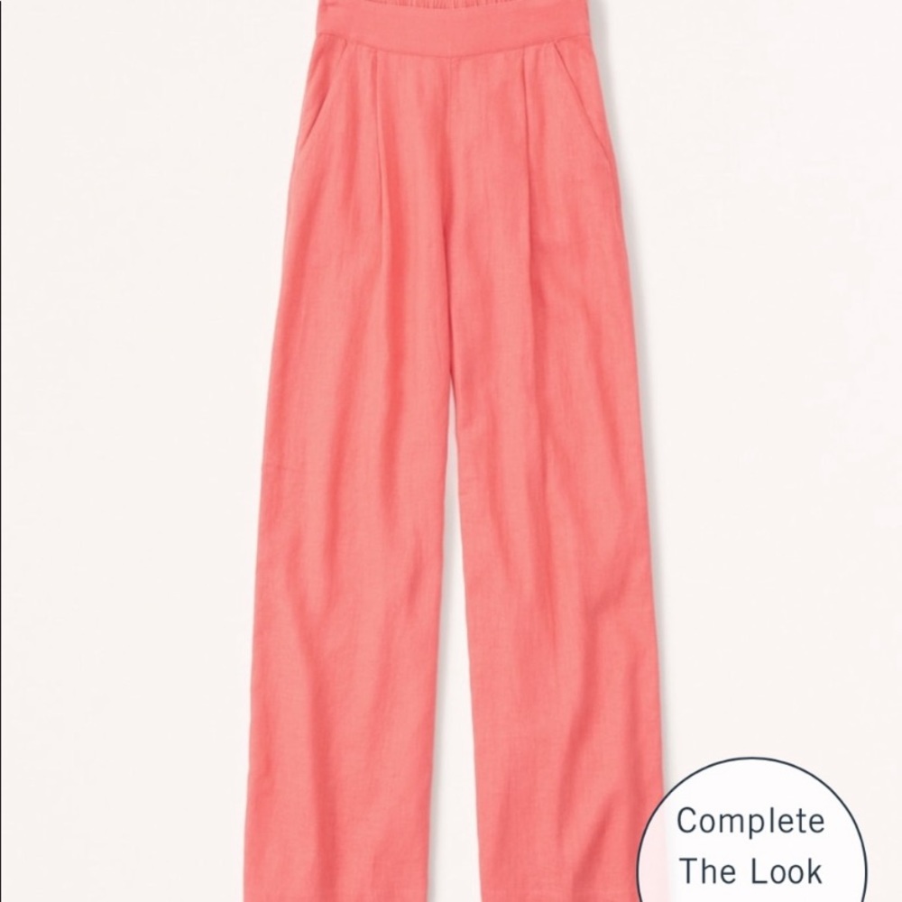 Abercrombie Pull On Wide Leg Linen Pants (XXSP)